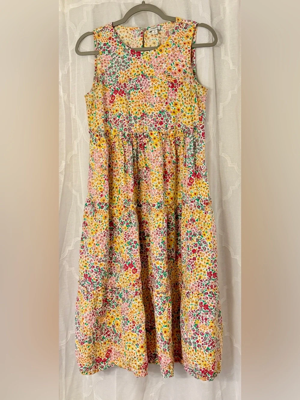 J.Crew Re-Imagined Multicolor Floral Sleeveless Midi Dress Size 2